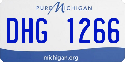 MI license plate DHG1266