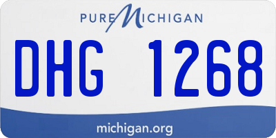 MI license plate DHG1268