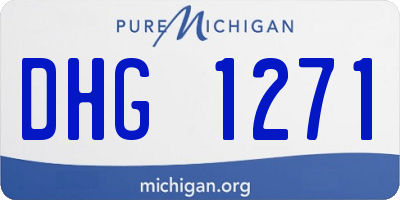 MI license plate DHG1271