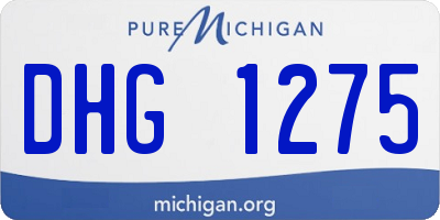 MI license plate DHG1275