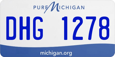 MI license plate DHG1278