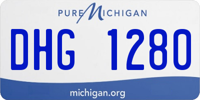 MI license plate DHG1280