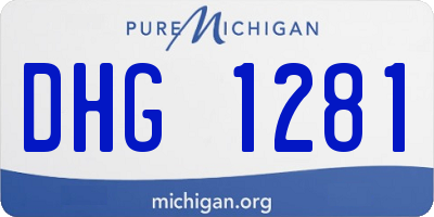 MI license plate DHG1281