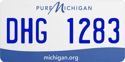 MI license plate DHG1283