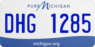 MI license plate DHG1285