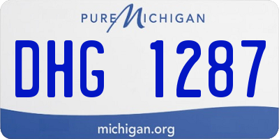 MI license plate DHG1287