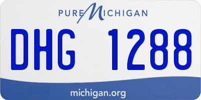 MI license plate DHG1288