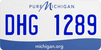 MI license plate DHG1289