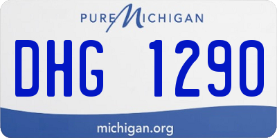 MI license plate DHG1290