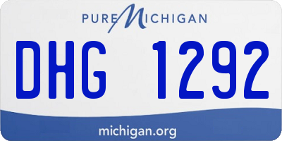 MI license plate DHG1292