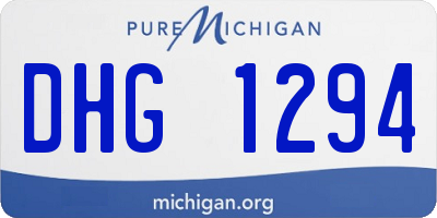 MI license plate DHG1294