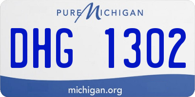 MI license plate DHG1302