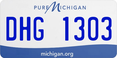 MI license plate DHG1303