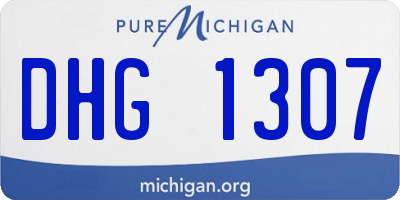 MI license plate DHG1307