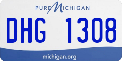 MI license plate DHG1308