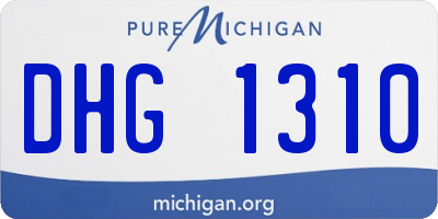 MI license plate DHG1310