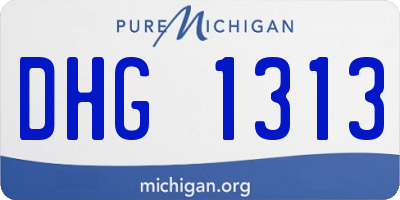 MI license plate DHG1313