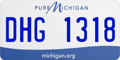 MI license plate DHG1318