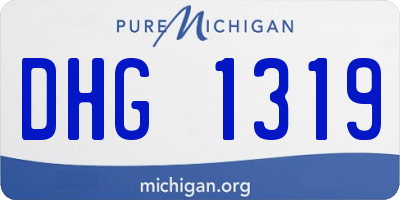 MI license plate DHG1319