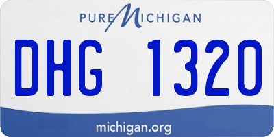 MI license plate DHG1320