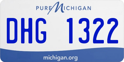 MI license plate DHG1322