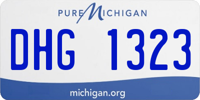 MI license plate DHG1323