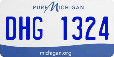 MI license plate DHG1324