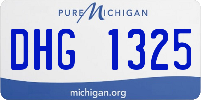 MI license plate DHG1325