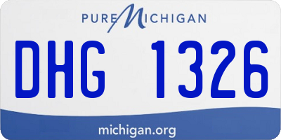 MI license plate DHG1326