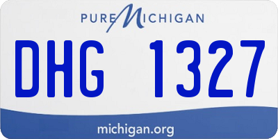 MI license plate DHG1327