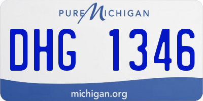 MI license plate DHG1346