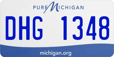 MI license plate DHG1348