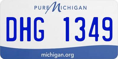 MI license plate DHG1349