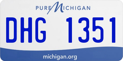 MI license plate DHG1351