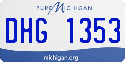 MI license plate DHG1353