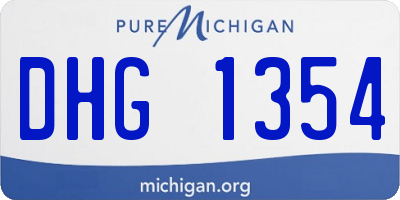 MI license plate DHG1354