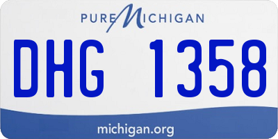 MI license plate DHG1358