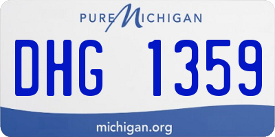 MI license plate DHG1359