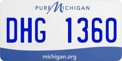 MI license plate DHG1360