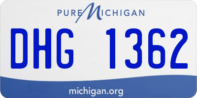 MI license plate DHG1362
