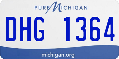 MI license plate DHG1364