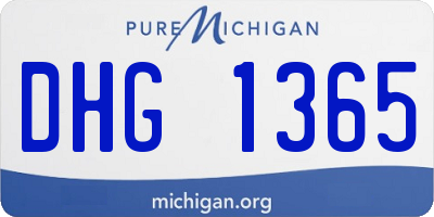MI license plate DHG1365