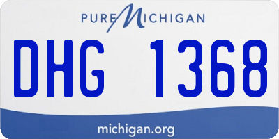 MI license plate DHG1368