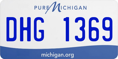MI license plate DHG1369