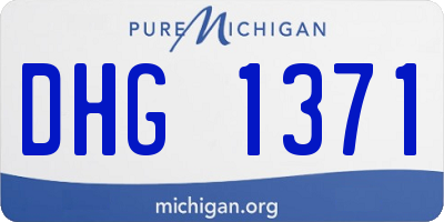 MI license plate DHG1371