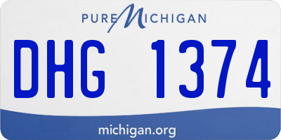 MI license plate DHG1374