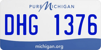 MI license plate DHG1376