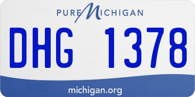 MI license plate DHG1378
