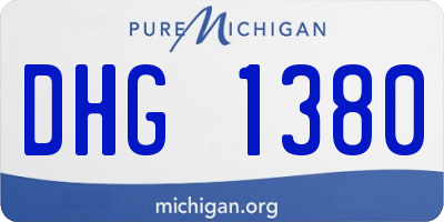 MI license plate DHG1380