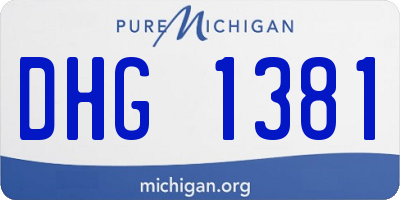 MI license plate DHG1381